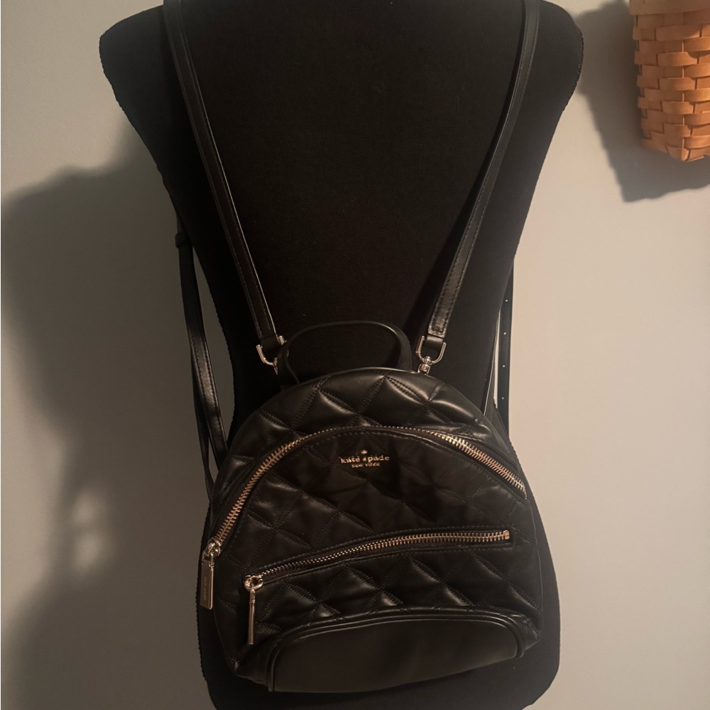 Kate Spade Quilted Black Backpack